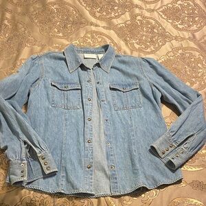 Liz Claiborne Denim Button-Up Shirt